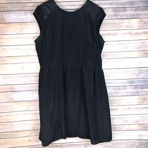 Plus size xxl dress with faux leather details